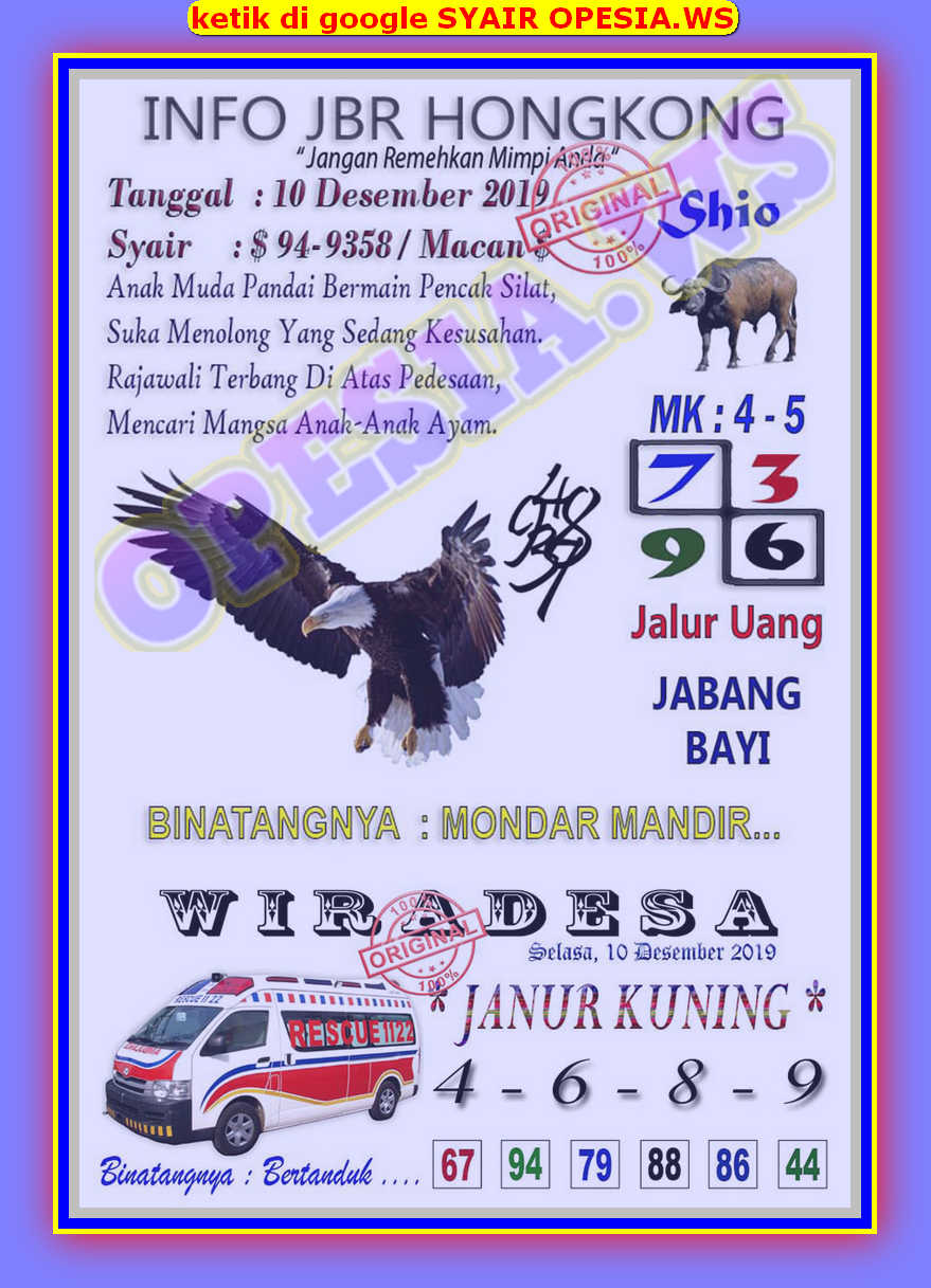 1 New Message Kode Syair Hongkong 10 Desember 2019 Forum Syair Togel Hongkong Singapura Sydney