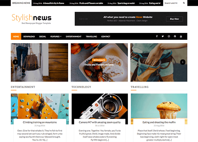 Stylish News Stylish News Blogger Template