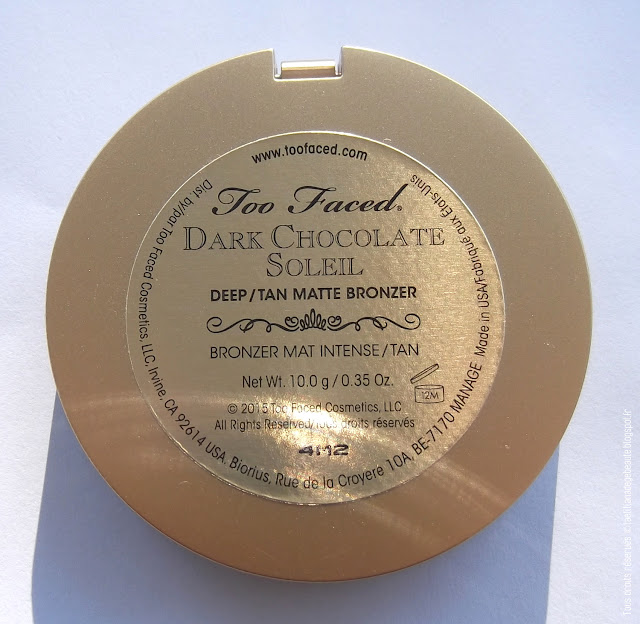 TOO FACED - Dark Chocolate Soleil / Deep Tan Matte Bronzer