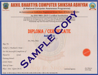 certificate for students of abcsa