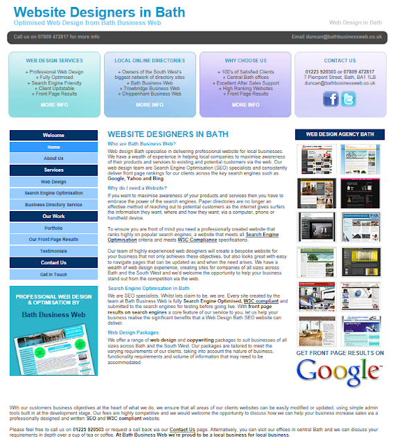 business websites, bath business web, online marketing, online advertising, social media