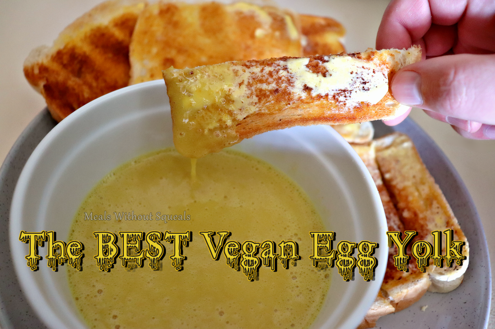 meals without squeals The BEST Vegan Egg Yolk
