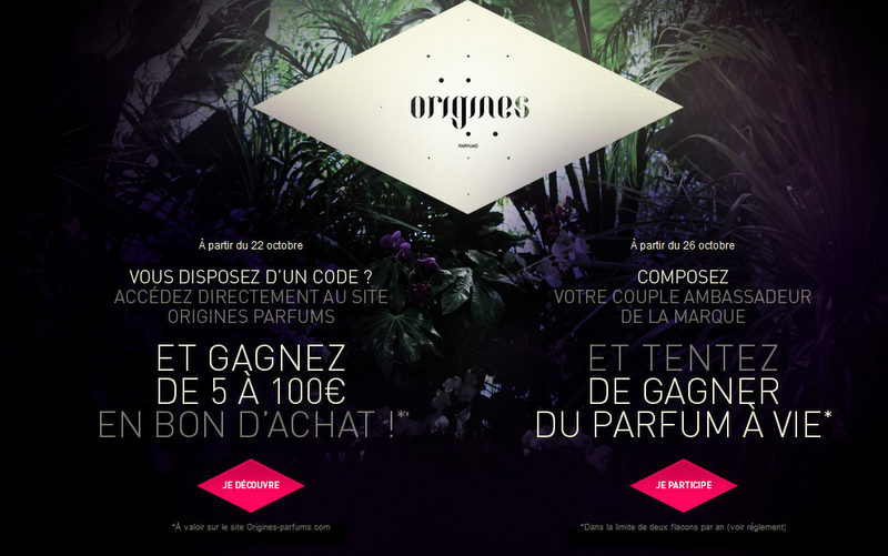 origines parfums code