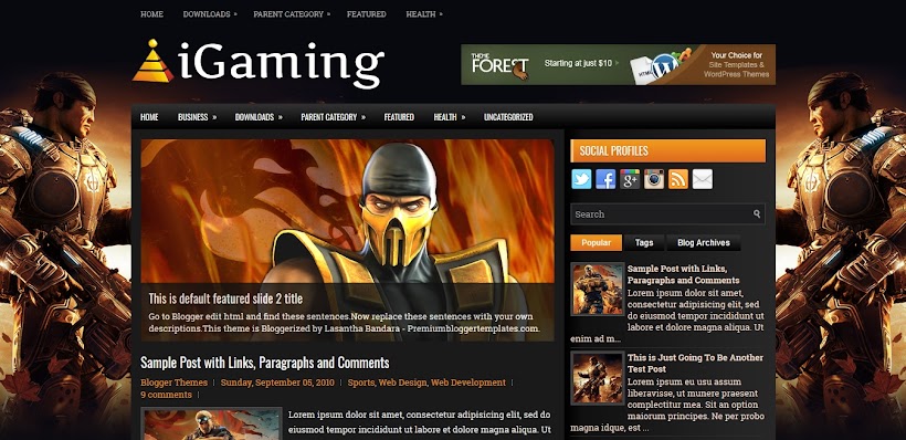 iGaming Free Blogger Template