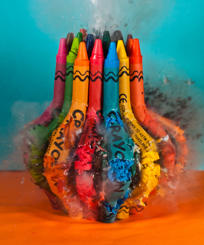 The destruction of the camp of crayons