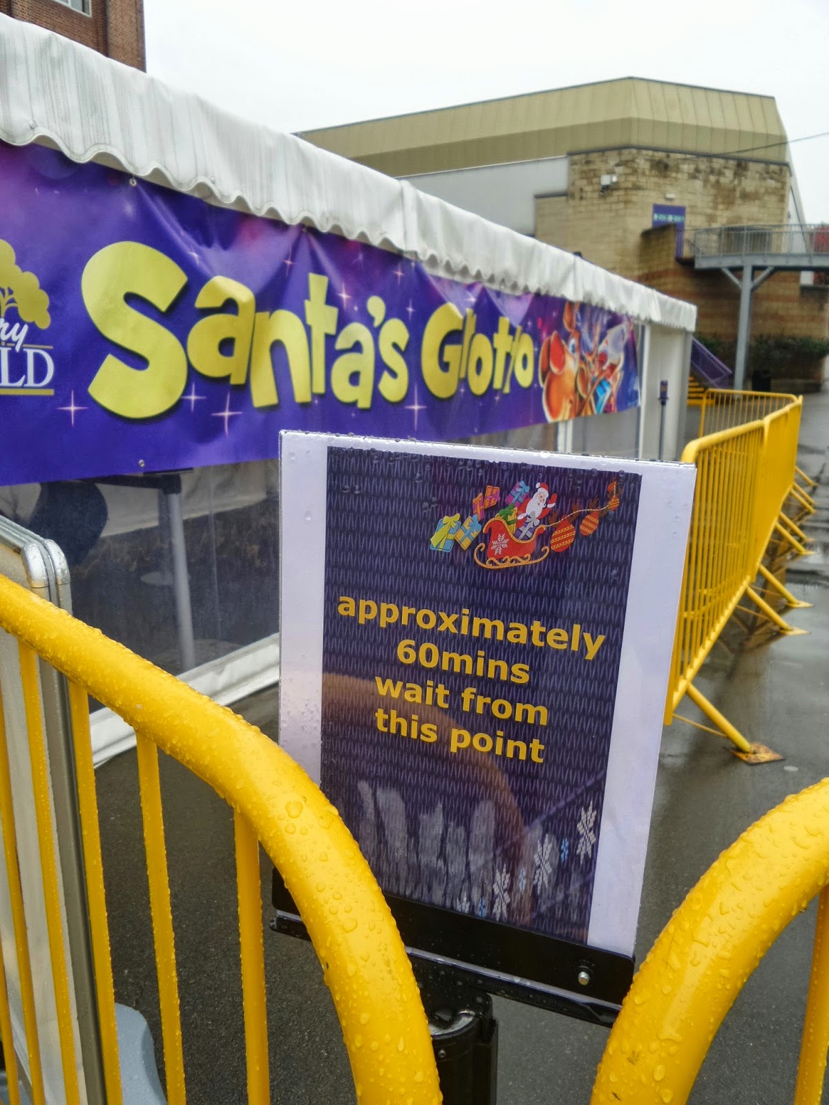 Queues can build up at Santa's Grotto, but it's quite fast moving