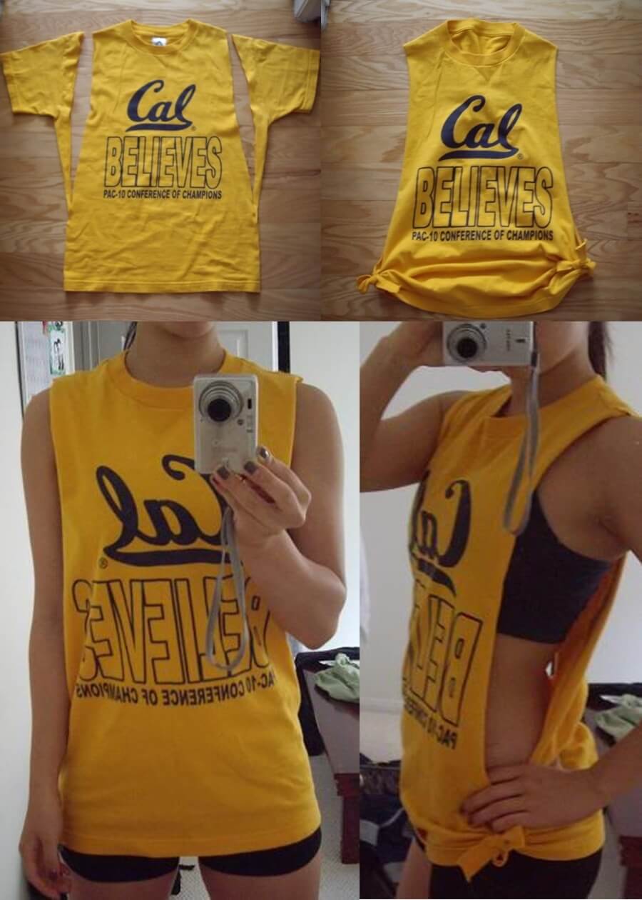 cortar camisa para academia