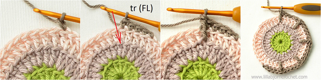 Dandelion Garden pillow - free overlay crochet pattern by Lilla Bjorn
