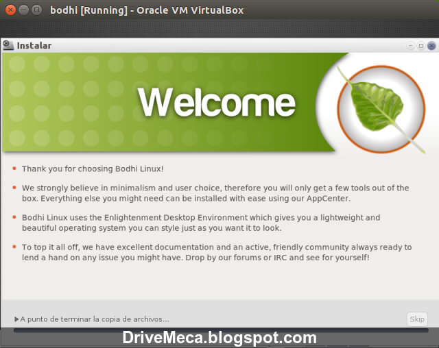 DriveMeca instalando Bodhi Linux paso a paso DriveMeca instalando Bodhi Linux paso a paso