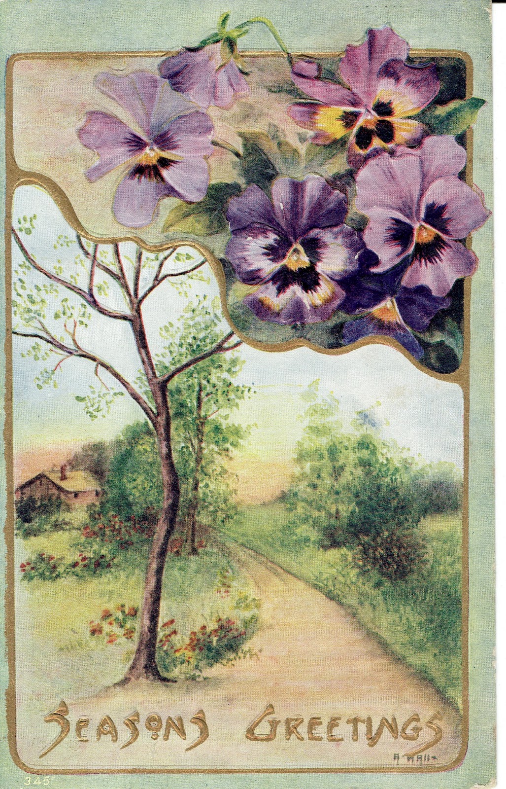 When a gardener collects vintage postcards