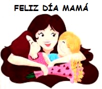 Día de la madre Dibujo de madre con sus hijos por el Día de la madre a colores