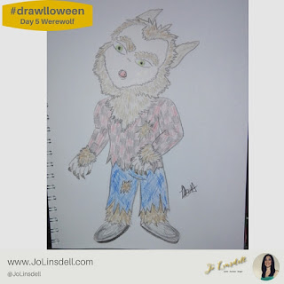#Drawlloween Day 5 Werewolf  #Drawing #challenge