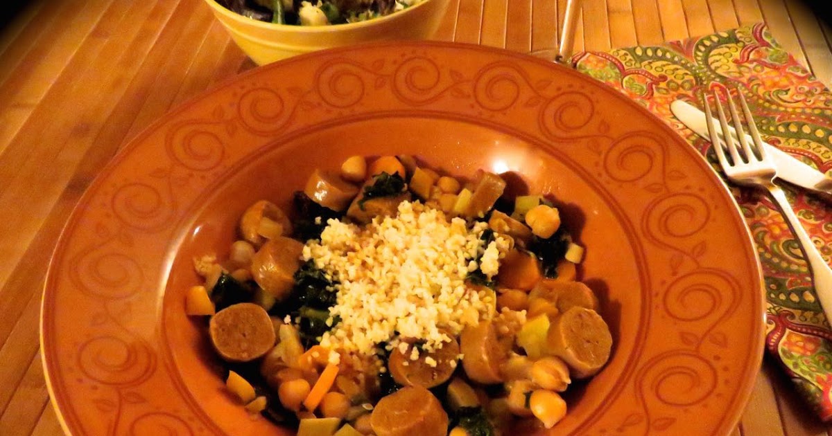 La cuisine de Messidor Tajine express, merguez et pois chiches