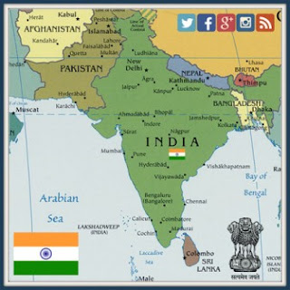 Indian flag with map of India