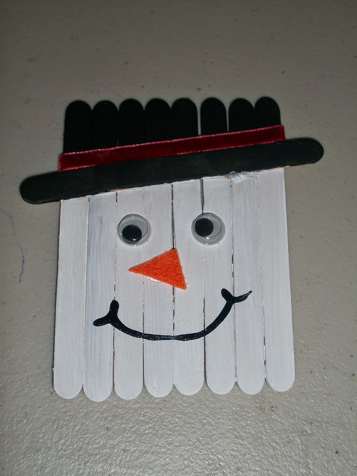 Weird Life of V DIY Popsicle Stick Snowman Ornament
