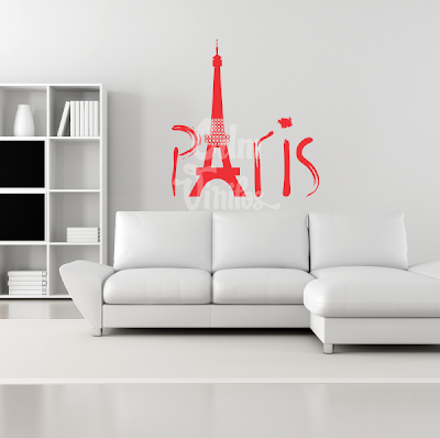vinilo decorativo pared torre eiffel