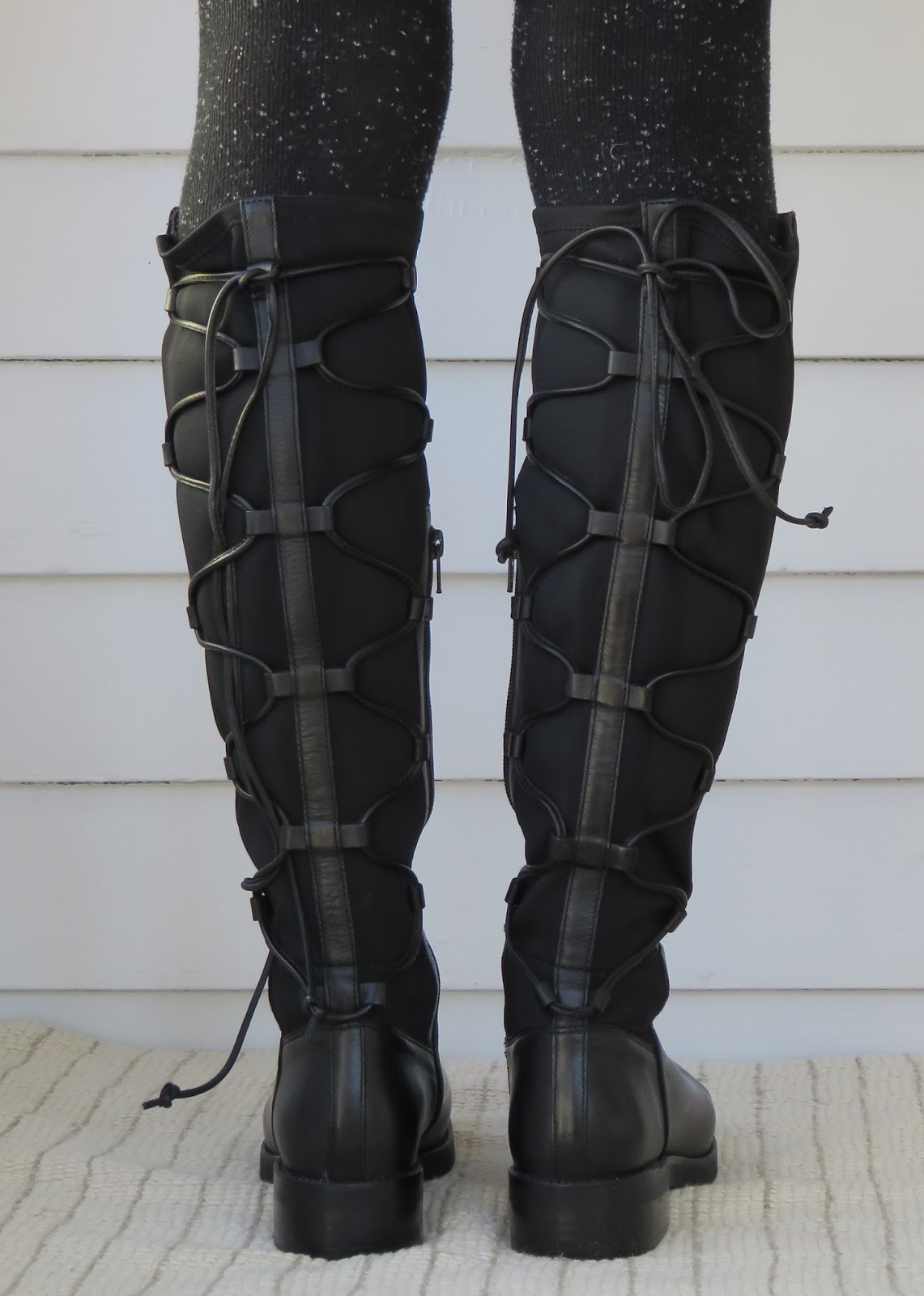 boots with back laces