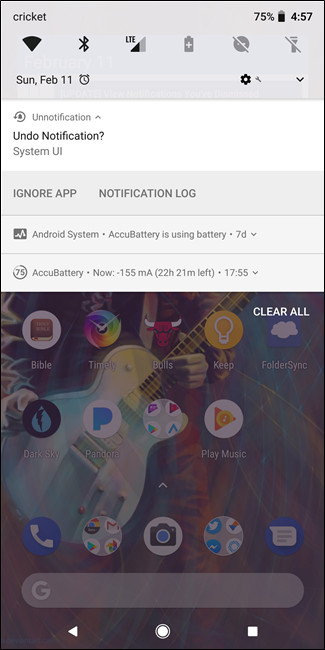 elimina una notific elimina una notific