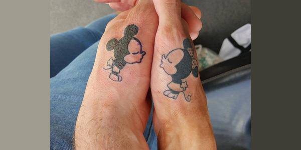 Mickey and Minnie tattoo fixers designs of couple Mickey and Minnie ,tattoo fixers ,designs of couple