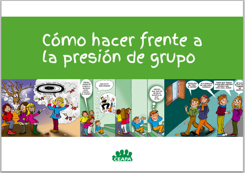 Mónica Diz Orienta CÓMIC SOBRE CÓMO HACER FRENTE A LA PRESIÓN DEL GRUPO