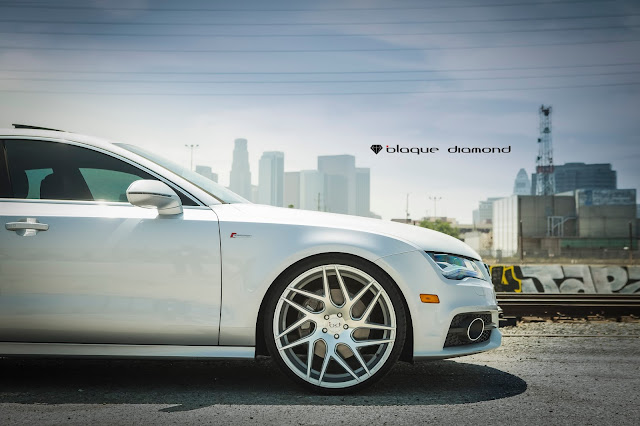 2012 Audi A7 with 22 inch BD-3’s in Silver Machined Face - Blaque Diamond Wheels
