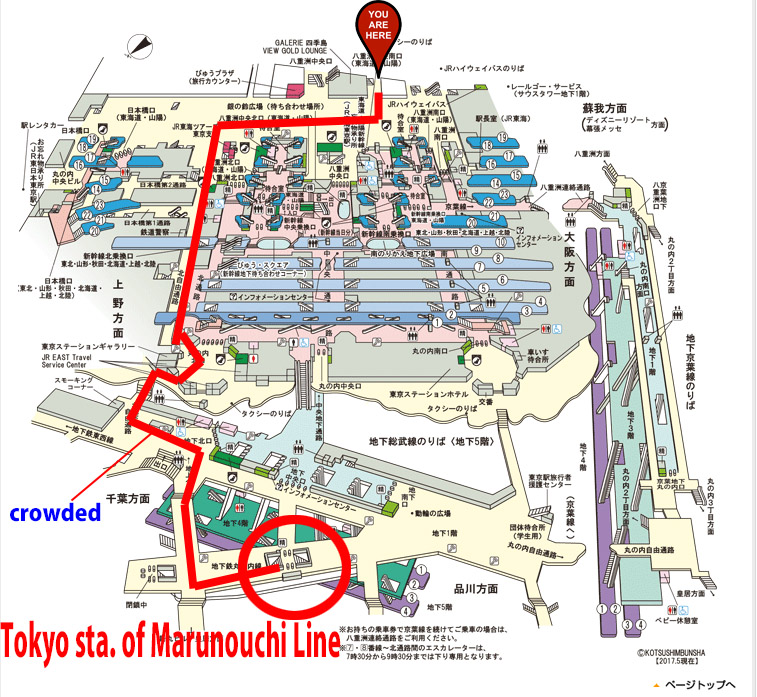 Japan Backpackers Express Tokyo Station, Ginza Station of Marunouchi Line