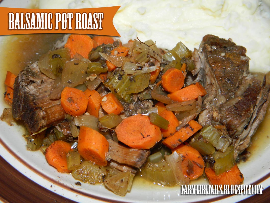 Farm Girl Tails SlowCooker Balsamic Pot Roast