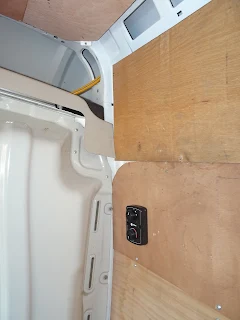 switch unit on van conversion wall 