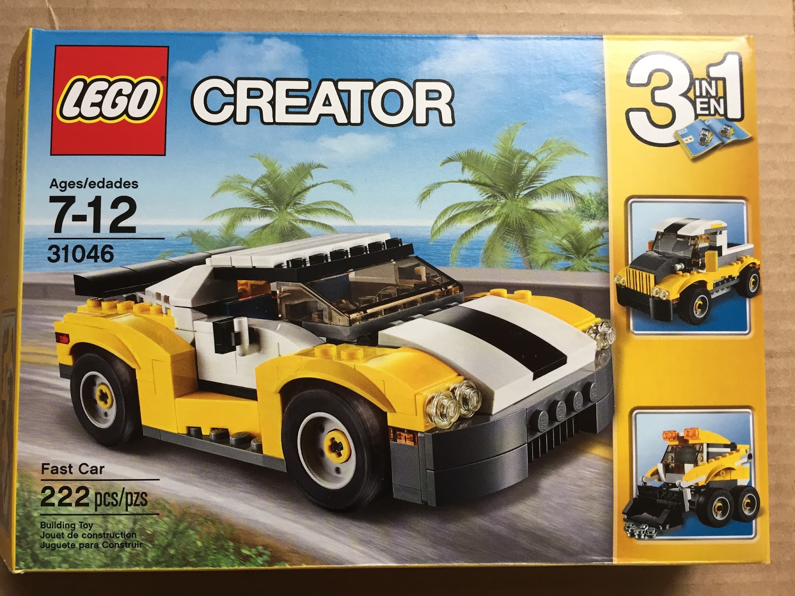Lego Creator 3 in 1 Fast Car Review 31046