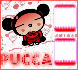 Pucca: Marcos, Invitaciones o Tarjetas para Imprimir Gratis. Para hacer invitaciones, tarjetas, marcos de fotos o etiquetas, para imprimir gratis de Cumpleaños de Pucca.
