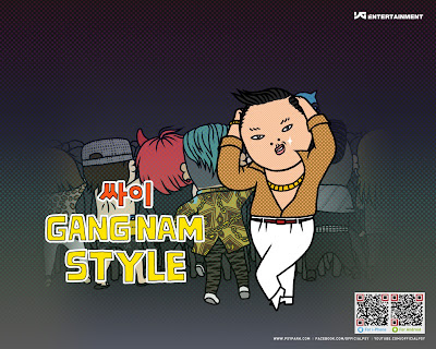 psy Gangnam style cartoon wallpaper