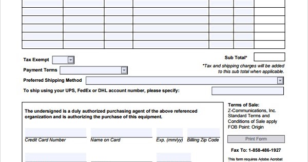 professional sales order form templates printable excel template sale order form template