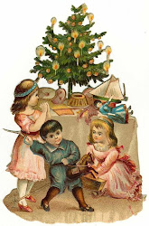 christmas clip victorian holiday clipart tree children crafts cards toys antique archive card die cut vintageholidaycrafts printable retro decorations 2009