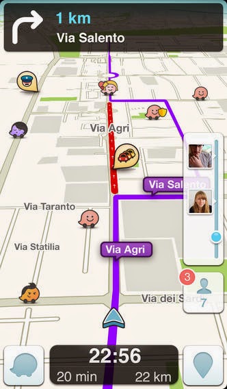 Waze GPS sociale e traffico si aggiorna alla vers 3.8.0