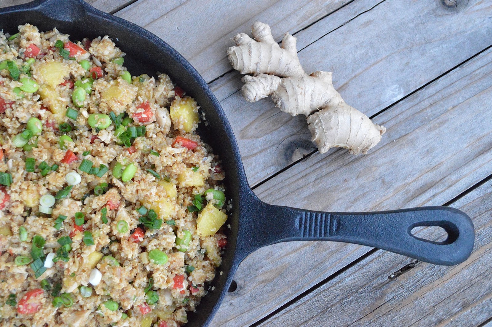 Hot Dog It's a Food Blog Pineapple Chicken Quinoa "Fried Rice"