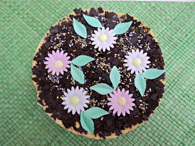 Tarta de obleas con orange curd