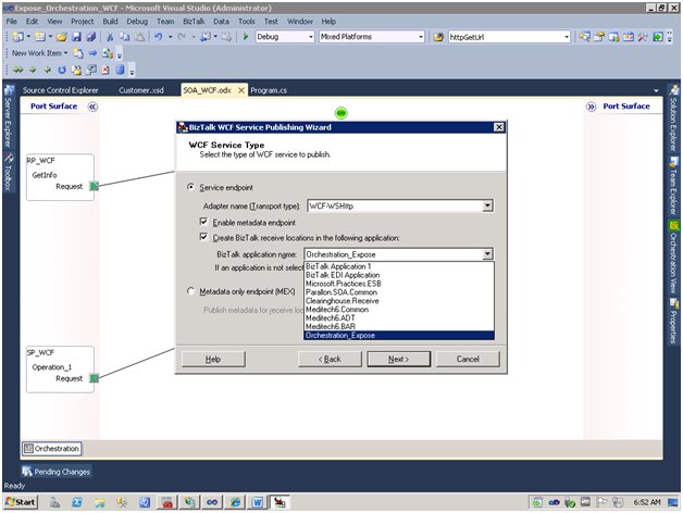 BizTalk Village: Exposing orchestration as WCF service biztalk example