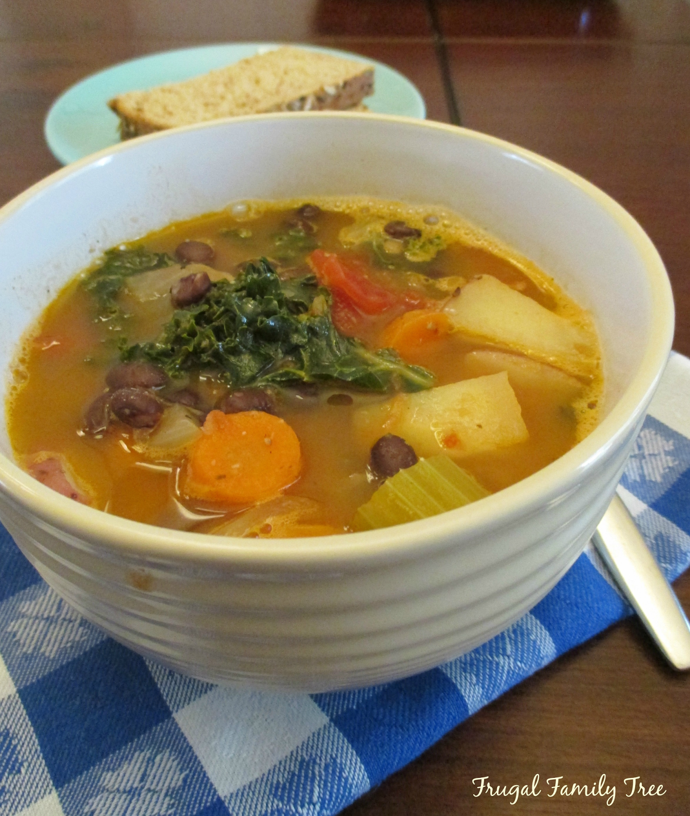 Healthy Kale and Black Bean Veggie Soup | Frugal Family Tree