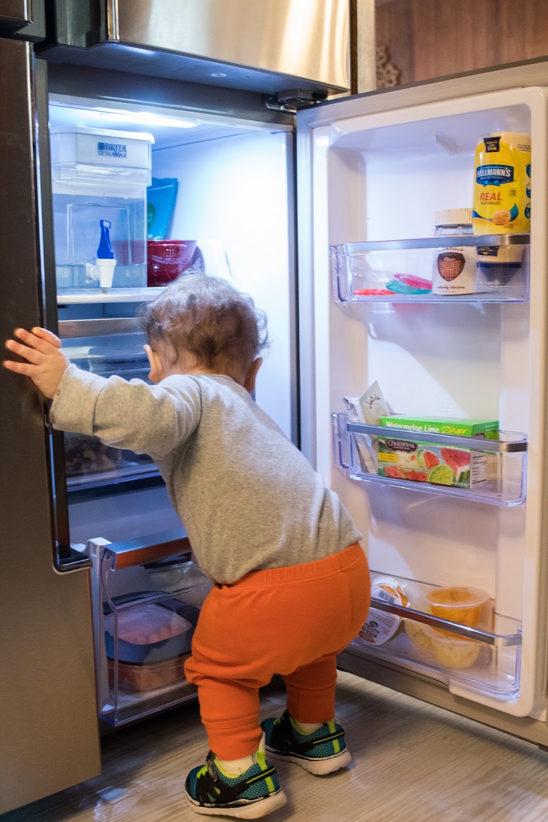 Using a children's fridge in a Montessori home, plus healthy snack ideas for young kids 