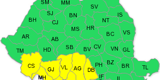 Cod galben de ninsoare în Oltenia și alte zone ale țării
