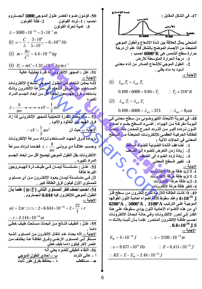 اجابة الـ 50 سؤال التى نشرتها الوزارة لتوقعات امتحان فيزياء الثانوية العامة 2016 6