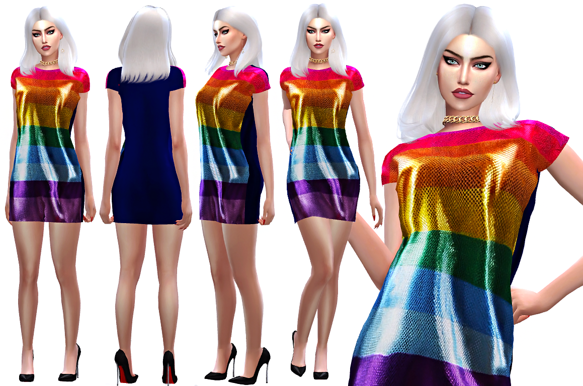 barbie with rainbow dress