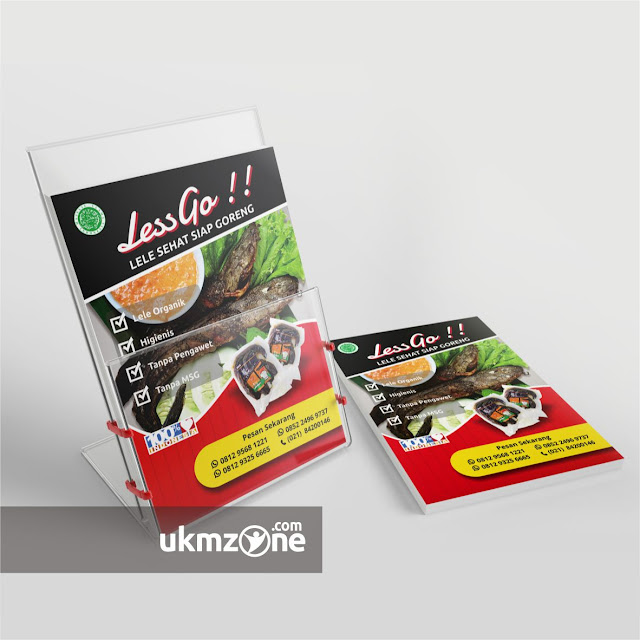 Desain flyer A5 untuk promo makanan lele dalam kemasan LessGo - UKM ZONE Desain flyer A5 untuk promo makanan lele dalam kemasan LessGo - UKM ZONE