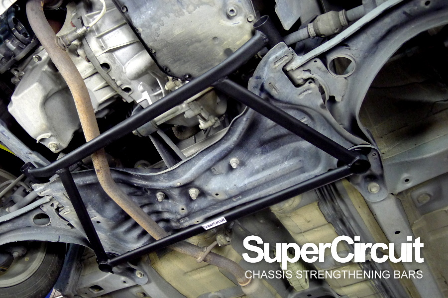SUPERCIRCUIT CHASSIS STRENGTHENING BARS Perodua Axia Front Lower Brace