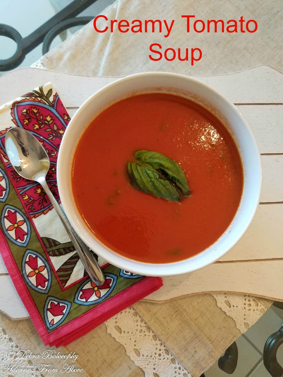 Adorned From Above Creamy Tomato Soup a Weight Watchers Recipe