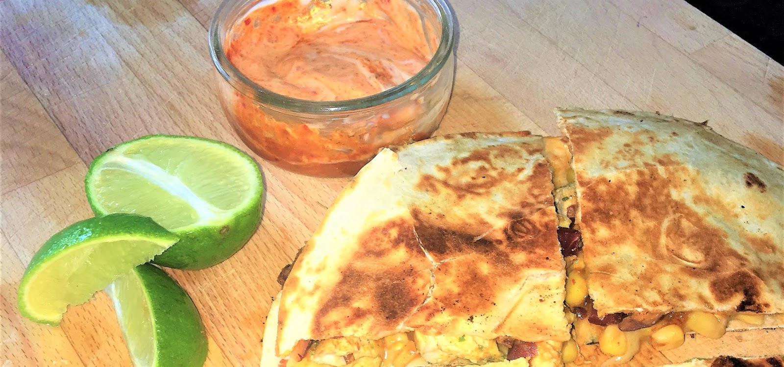 Gousto Mexican Refried Bean & Corn Quesadillas Recipe Laura