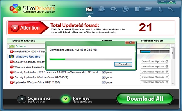 slimdriver أفضل ثلاث برامج لتحديث تعاريف الحاسوب بضغطة زر واحدة
