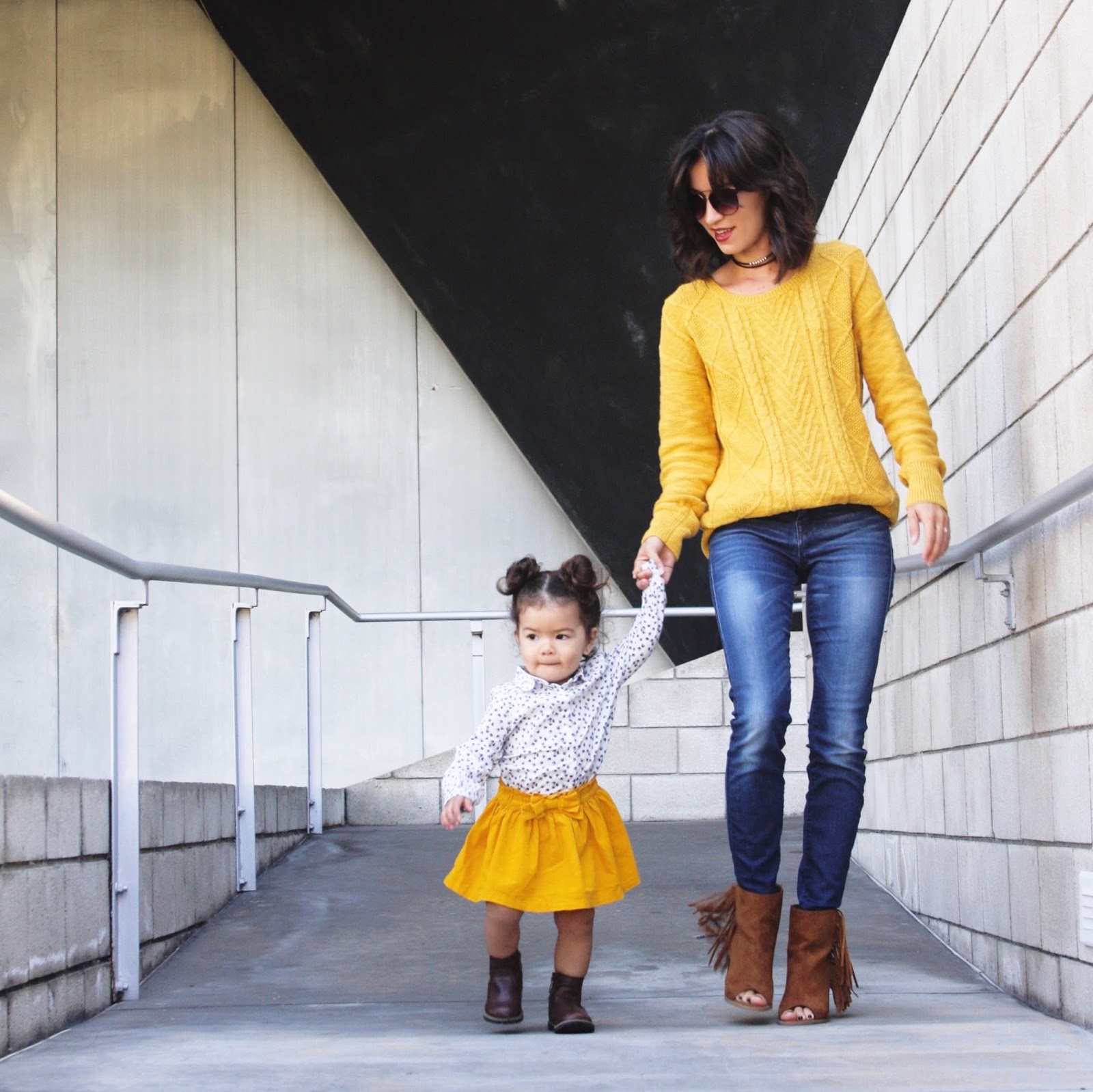 Matching with Mustard Yellow Mom Jeans & Mimosas