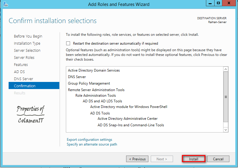 Install configure. Install configure. Nps сервер. Install configure. Confirmation window.