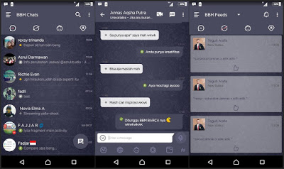 BBM Mod DarkNavy v3.3.1.24 Apk Bebas Iklan - All About MOD ...